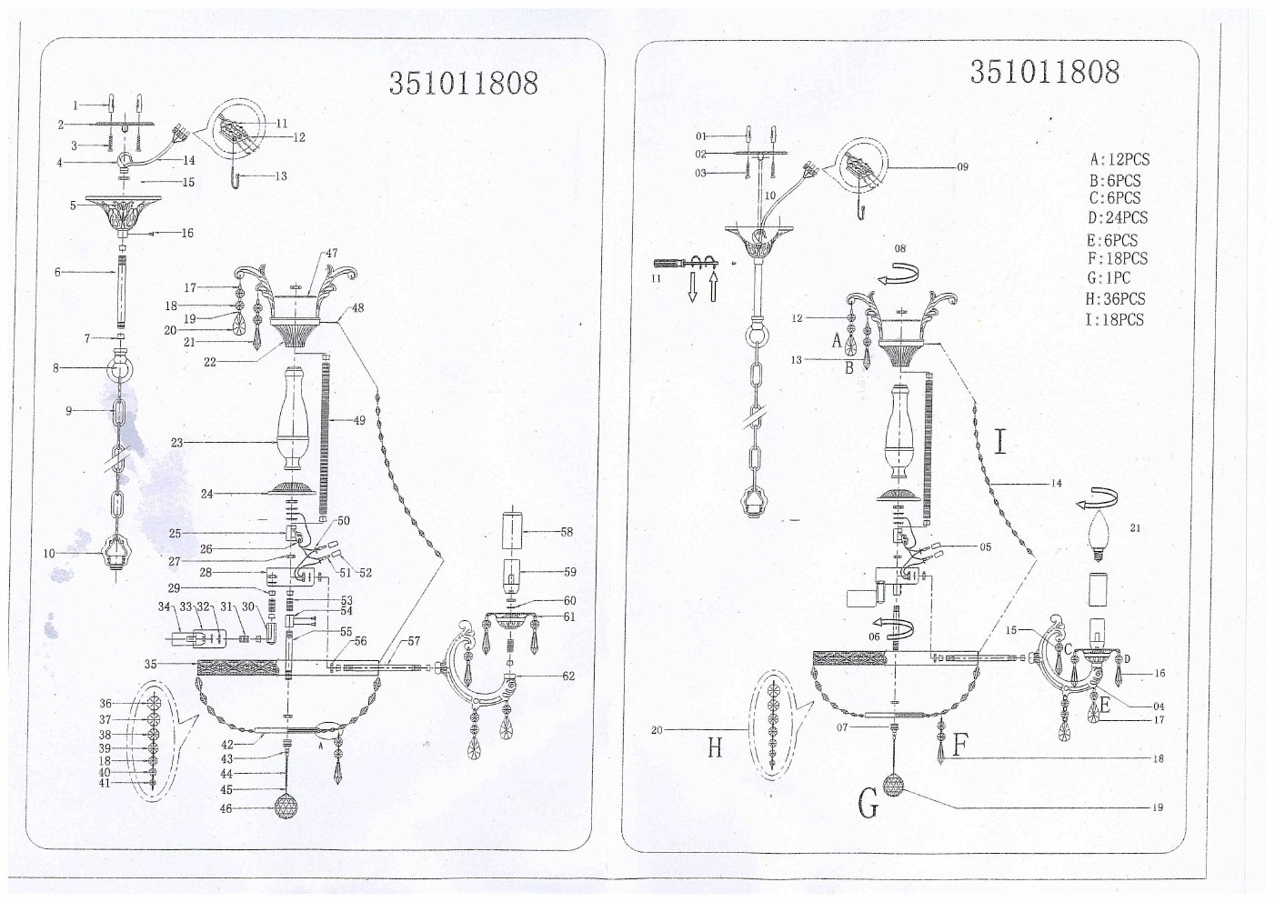 картинка Подвесная люстра Chiaro Изабелла 351011808 от магазина pro-decor.kz