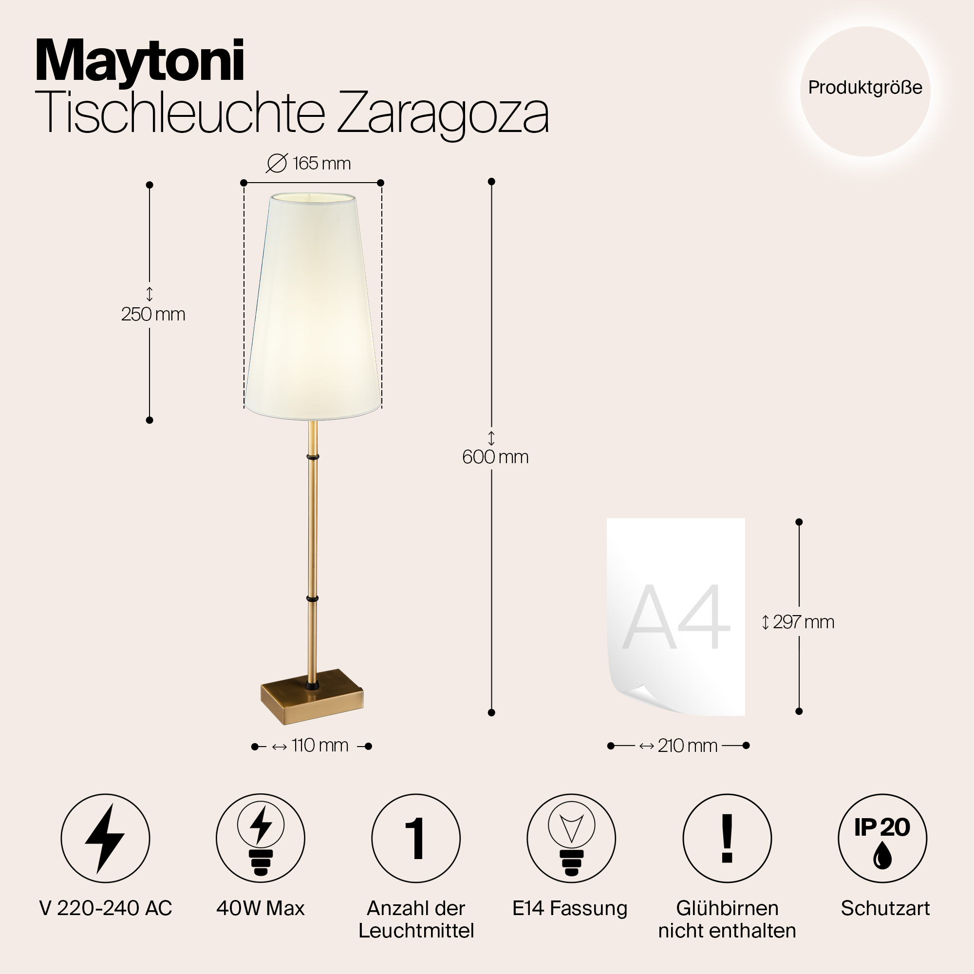 картинка Подвесная люстра Maytoni Zaragoza H001CL-05BS от магазина pro-decor.kz