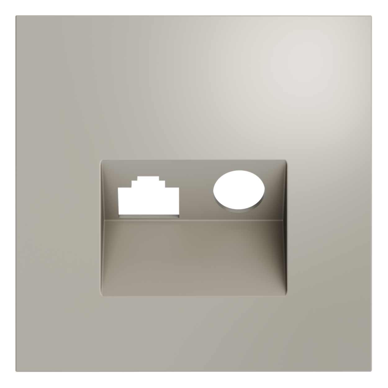 картинка Накладка для розетки TV+RJ45 кат. 6, S70 (кашемир) от магазина pro-decor.kz