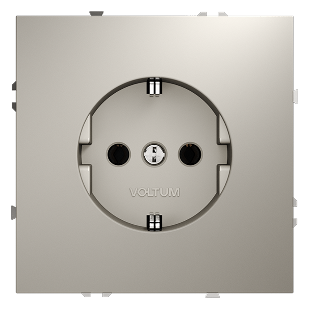 картинка Розетка встраиваемая VOLTUM S70 с заземлением 16А, (кашемир) VLS040103 от магазина pro-decor.kz