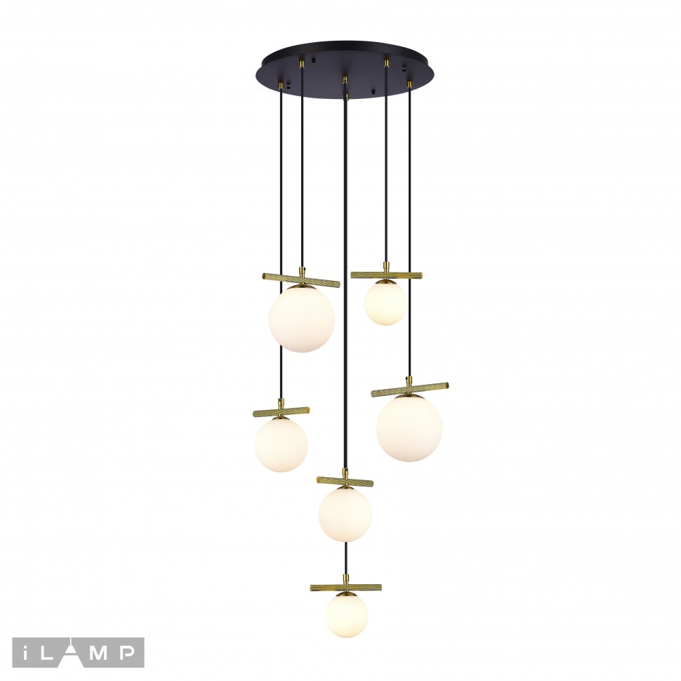 картинка Светильник подвесной iLamp Golden 2134-6D BR+MBK от магазина pro-decor.kz