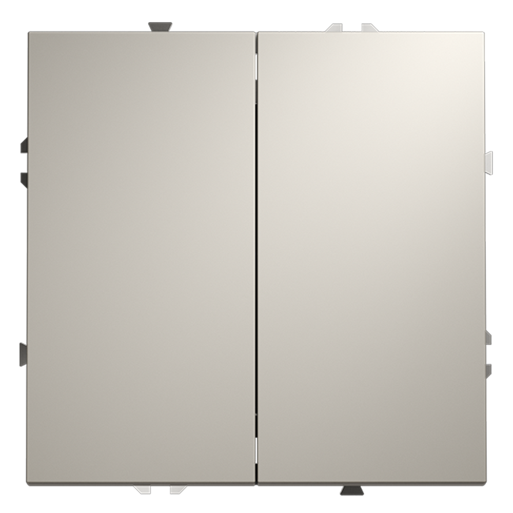 картинка Выключатель встраиваемый VOLTUM S70 двухклавишный 10А, (кашемир) VLS020103 от магазина pro-decor.kz