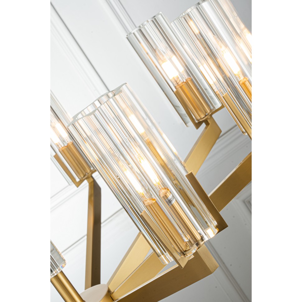 картинка Люстра подвесная Belfast Malone 6035-8 BR CL от магазина pro-decor.kz