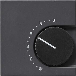 картинка Лицевая панель Gira System 55 термостата теплого пола антрацит 149028 от магазина pro-decor.kz