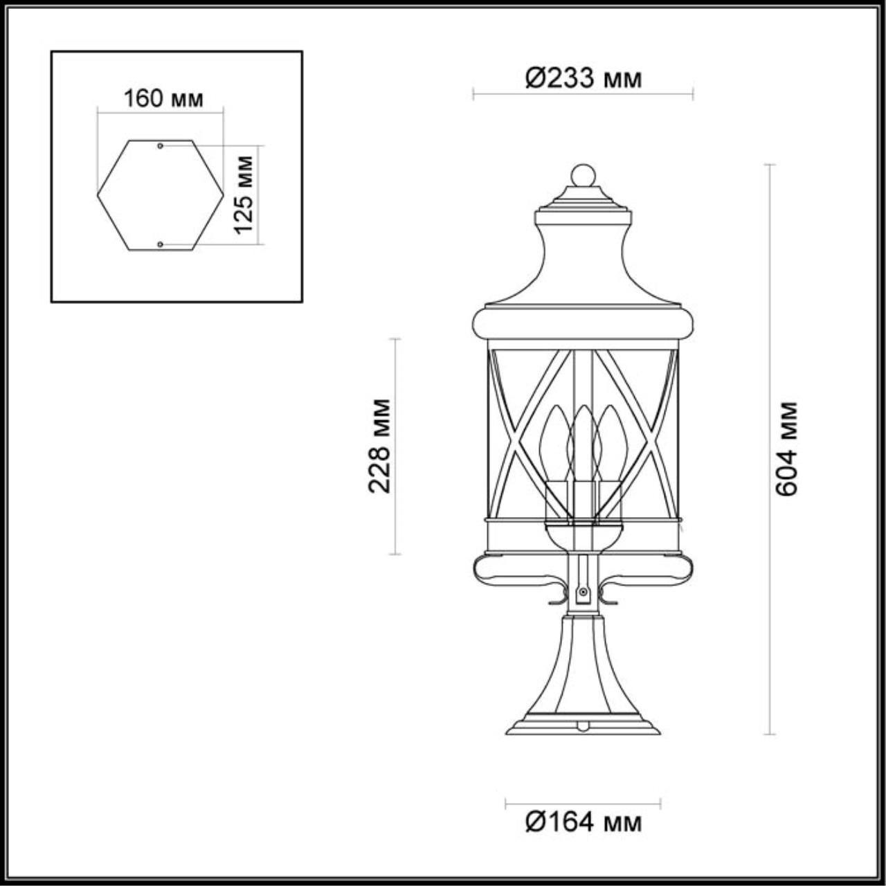 картинка Уличный светильник Odeon Light Nature Sation 4045/3B от магазина pro-decor.kz