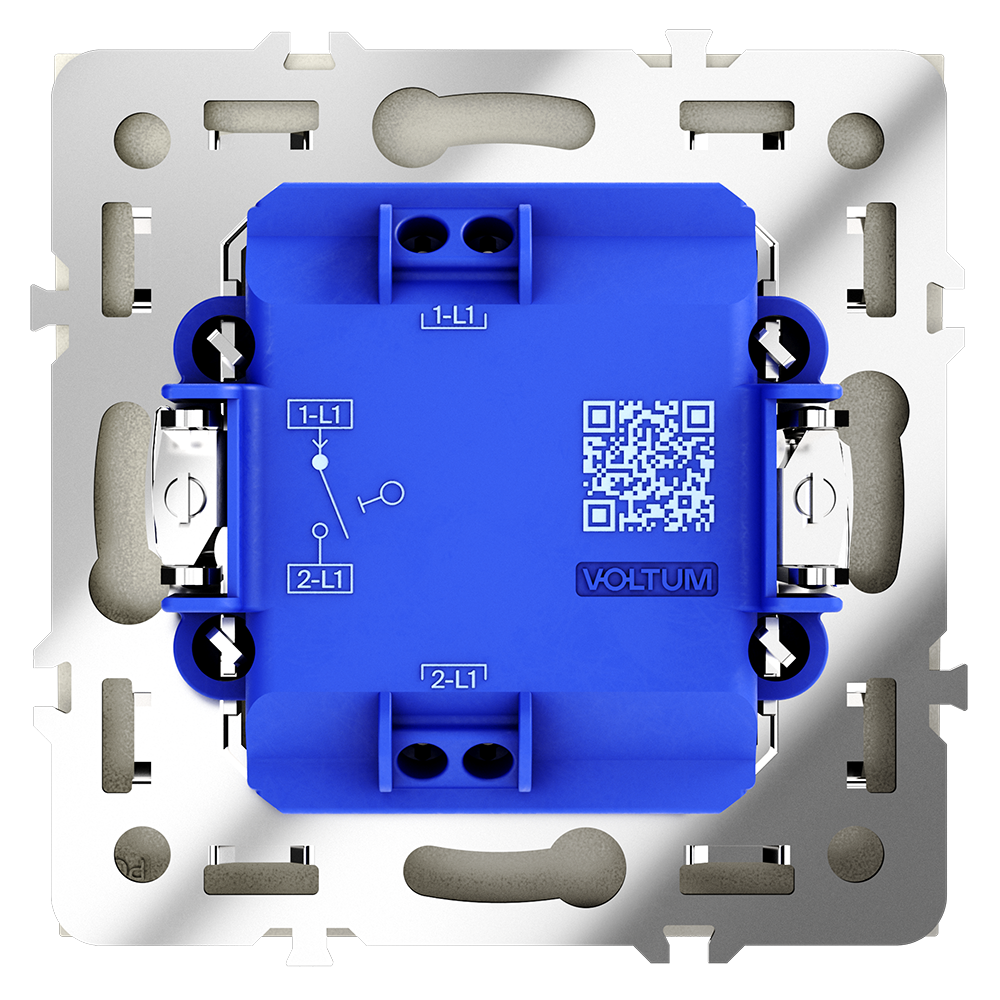 картинка Выключатель встраиваемый VOLTUM S70 одноклавишный 10А, (шелк) VLS010104 от магазина pro-decor.kz