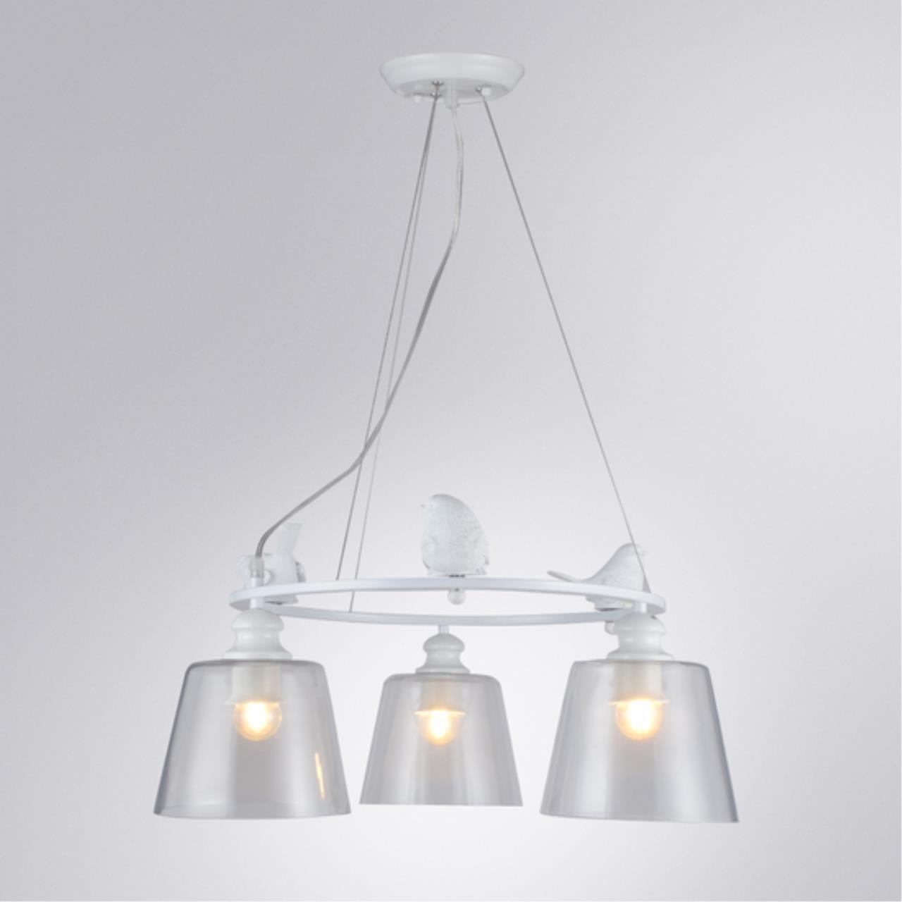 картинка Подвесной светильник Arte Lamp Passero A4289LM-3WH магазин pro-decor.kz являющийся официальным дистрибьютором в Казахстане картинка Подвесной светильник Arte Lamp Passero A4289LM-3WH от магазина pro-decor.kz