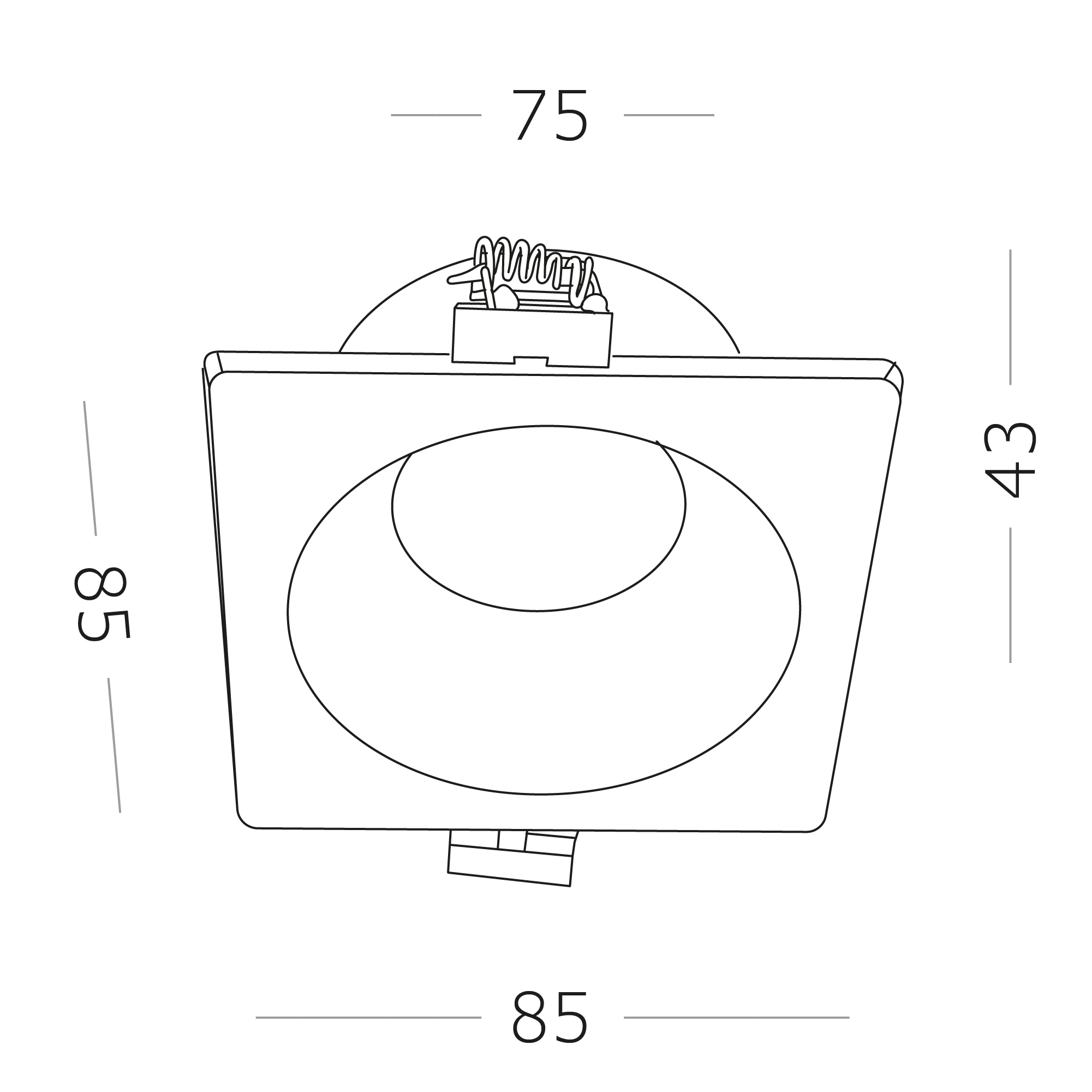 картинка ST256.418.01 Светильник встраиваемый. Без ламп от магазина pro-decor.kz