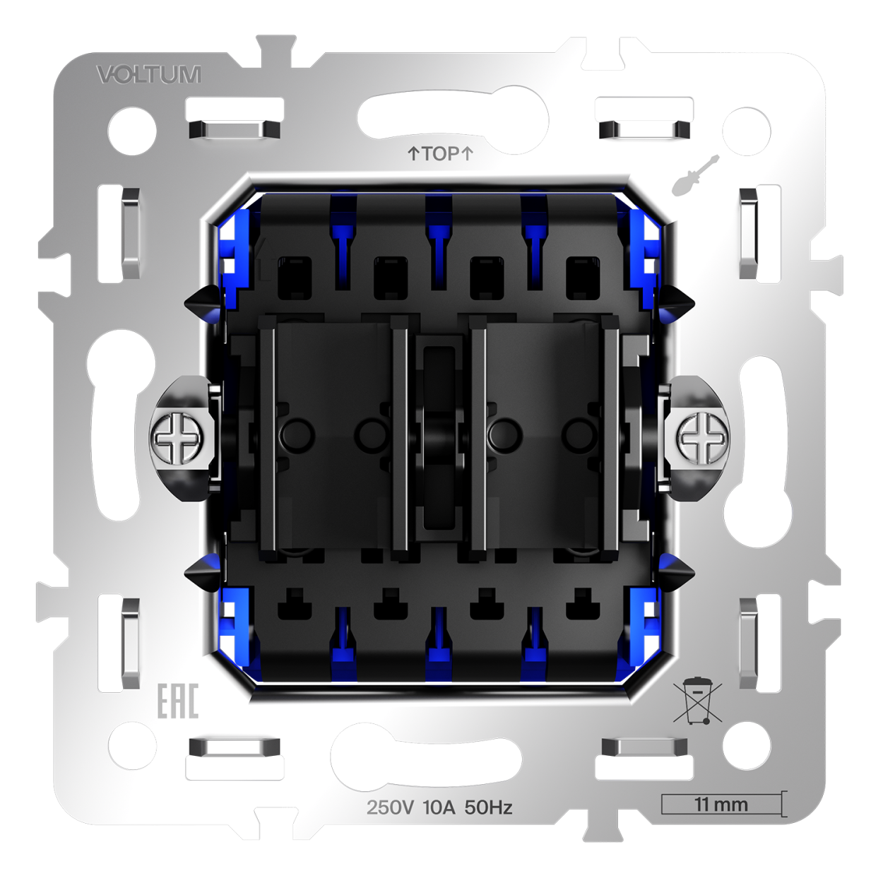 картинка Механизм перекрестного переключателя двухклавишного 10А, S70 от магазина pro-decor.kz