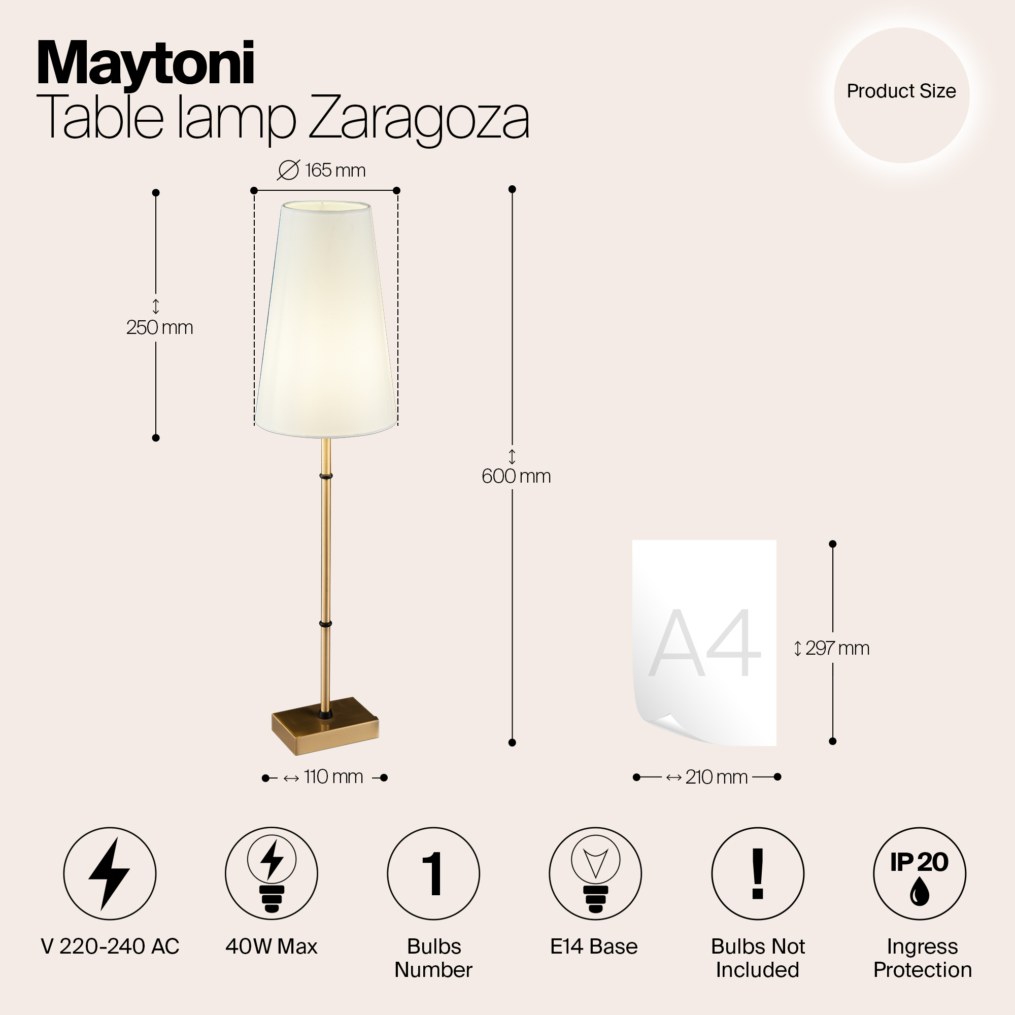картинка Подвесная люстра Maytoni Zaragoza H001CL-05BS от магазина pro-decor.kz