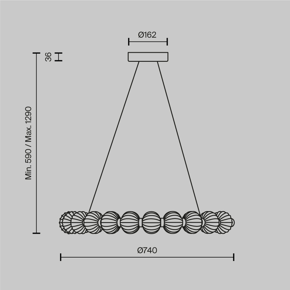 картинка Подвесной светильник Maytoni Amulet MOD555PL-L26CH4K от магазина pro-decor.kz