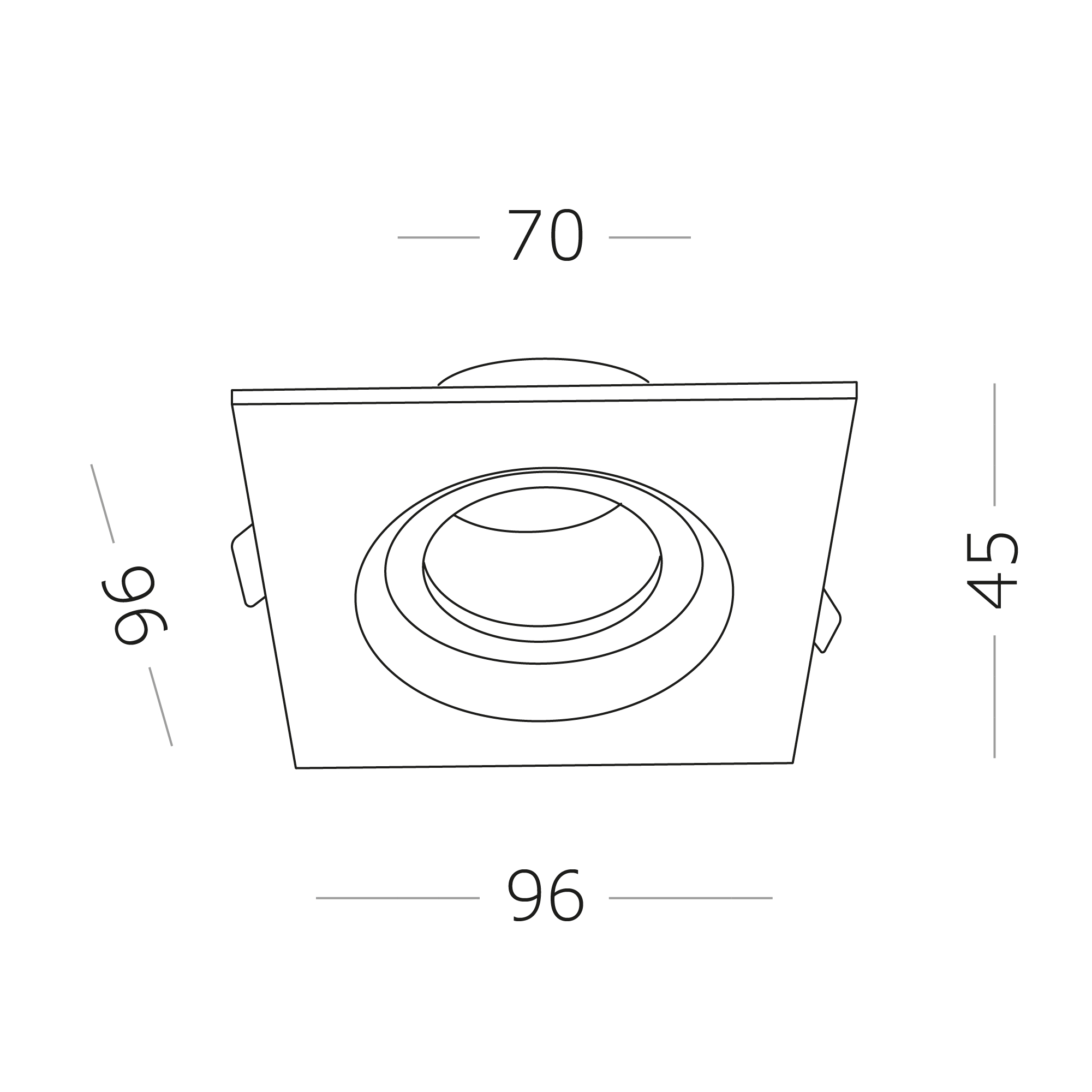картинка ST255.418.01 Светильник встраиваемый. Без ламп от магазина pro-decor.kz