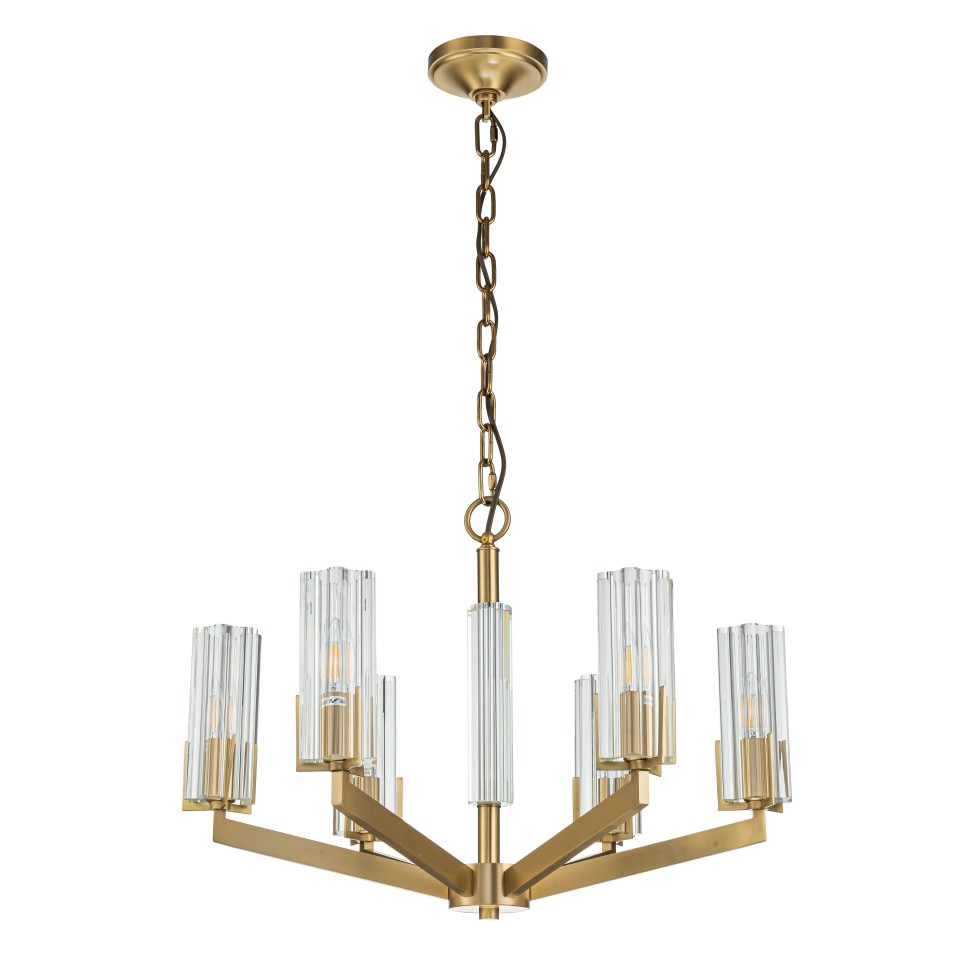 картинка Подвесная люстра Belfast Malone 6035-6 BR CL  от магазина pro-decor.kz