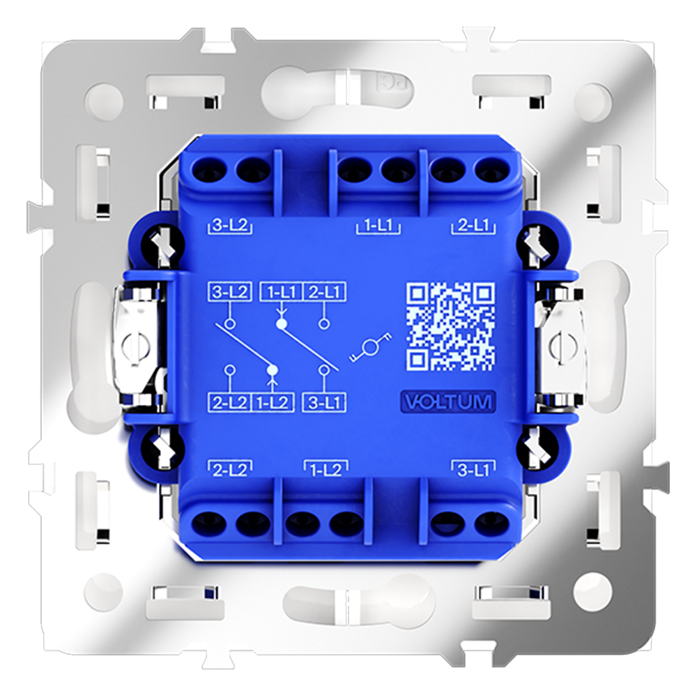 картинка Проходной переключатель встраиваемый VOLTUM S70 двухклавишный 10А, (кашемир) VLS020303 от магазина pro-decor.kz