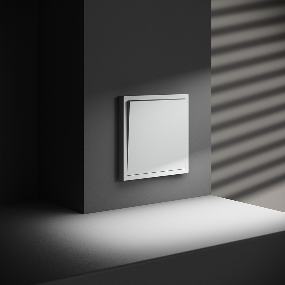 картинка Перекрестный переключатель встраиваемый VOLTUM S70 одноклавишный 10А, (белый матовый) VLS010502 от магазина pro-decor.kz