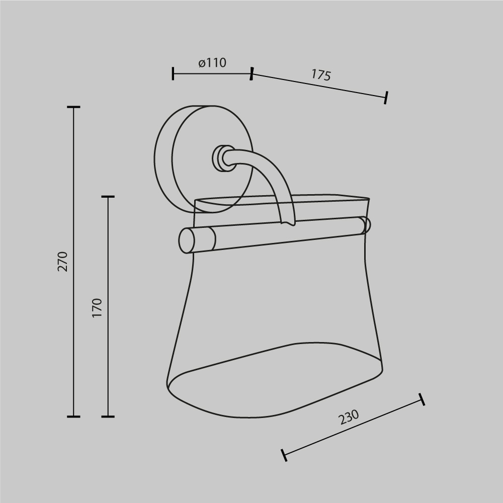 картинка Настенный светильник (бра) Maytoni MOD170WL-L8BS3K2 от магазина pro-decor.kz