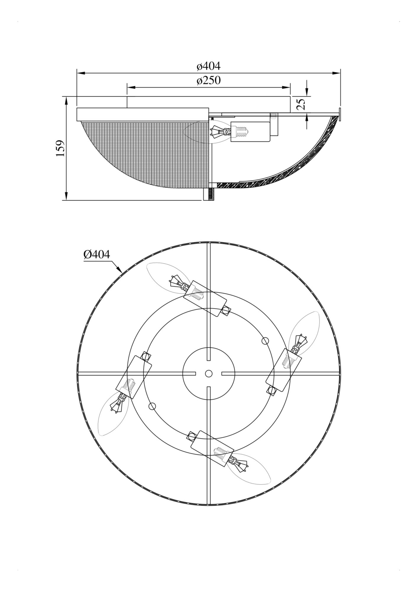 картинка Потолочный светильник Maytoni Coupe C046CL-04N от магазина pro-decor.kz
