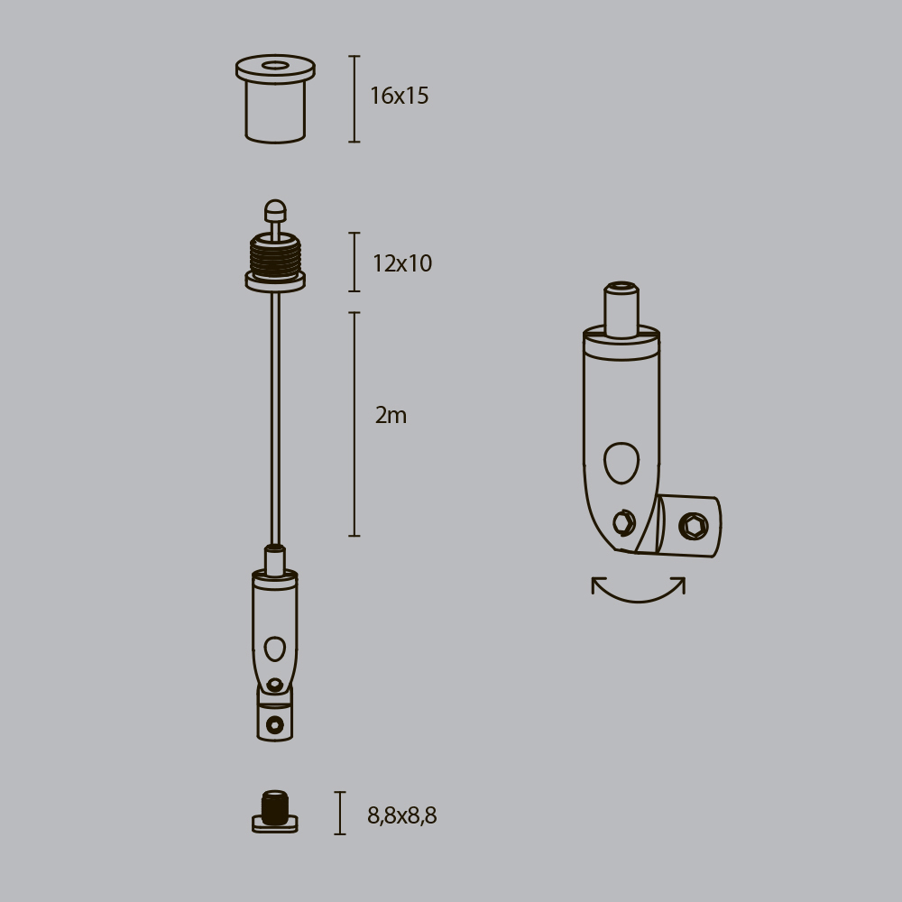 картинка Комплектующие к светодиодной ленте Led Strip ALM-3535R-P-2M от магазина pro-decor.kz