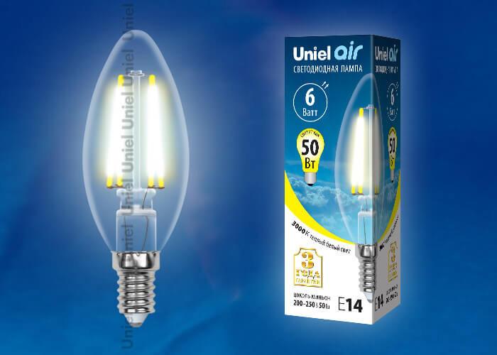 картинка LED-C35-6W/WW/E14/CL GLA01 КАРТОН от магазина pro-decor.kz