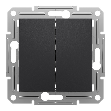 картинка Asfora двухклавишный выключатель, однополюсный Schneider Electric EPH0300171 от магазина pro-decor.kz