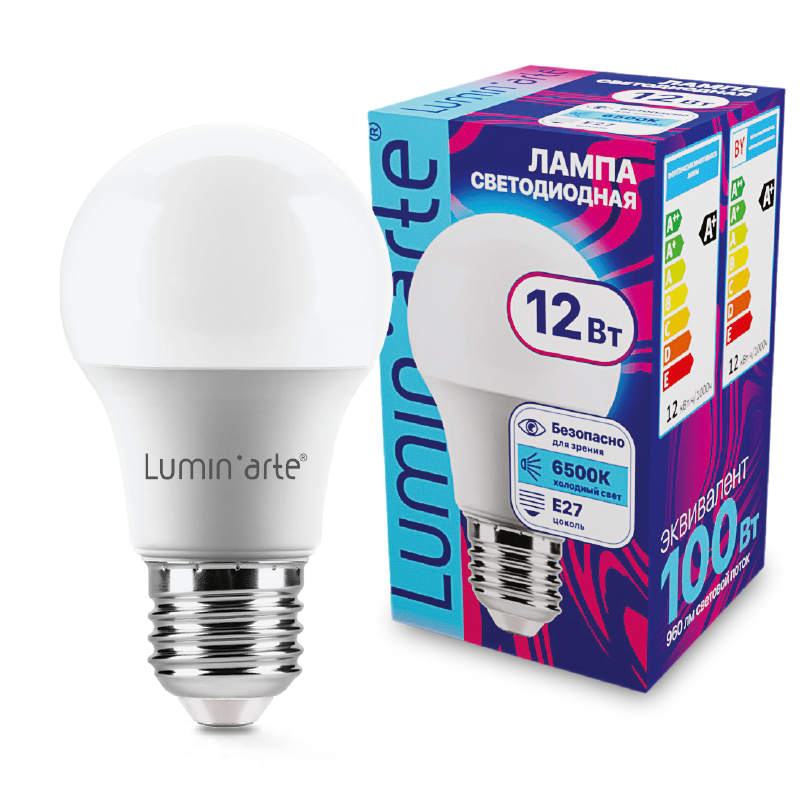 картинка Светодиодная лампа Wolta LSTD-A60-12W6KE27 от магазина pro-decor.kz