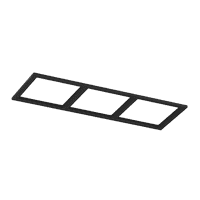 картинка Рамка тройная для серии COMBO 3, квадратная, черная от магазина pro-decor.kz