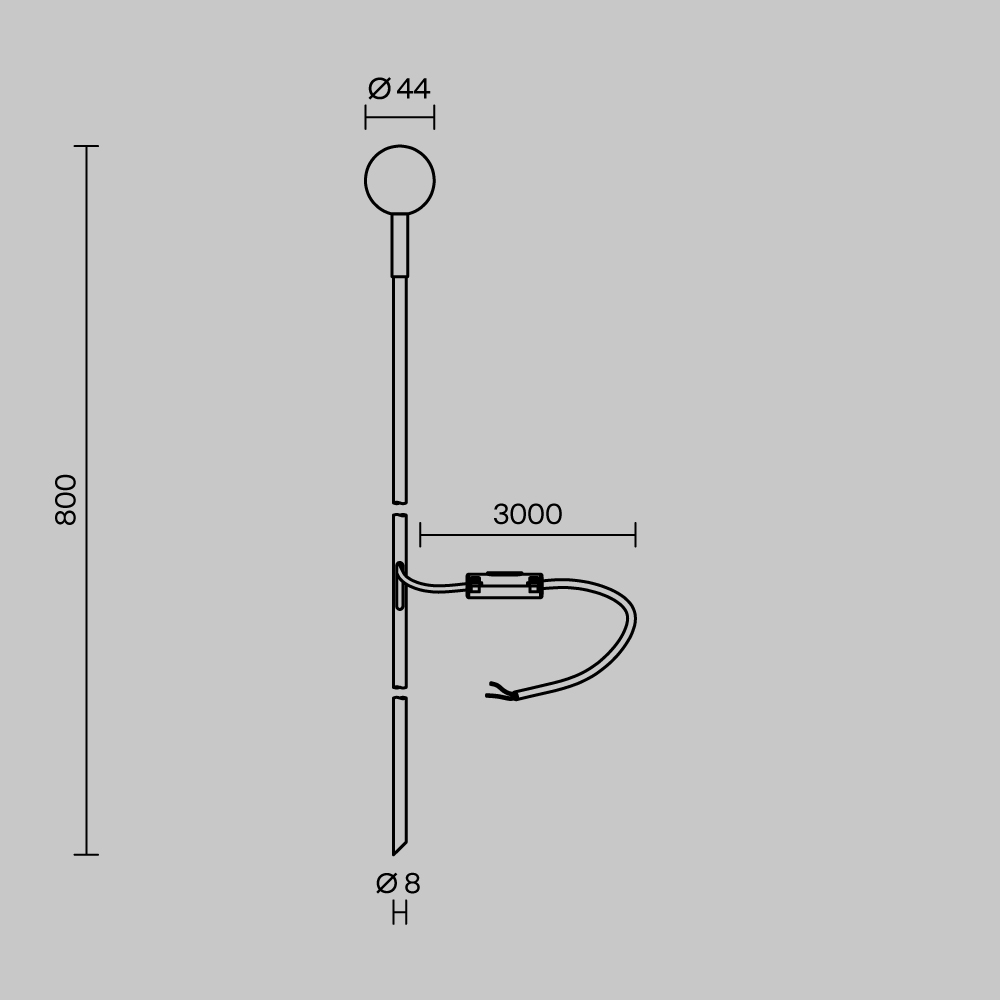 картинка Ландшафтный светильник Outdoor O523FL-L2PT3K Shin от магазина pro-decor.kz