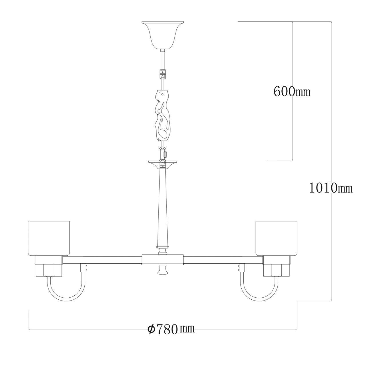 картинка Подвесная люстра MW-Light Элла 483015108 от магазина pro-decor.kz