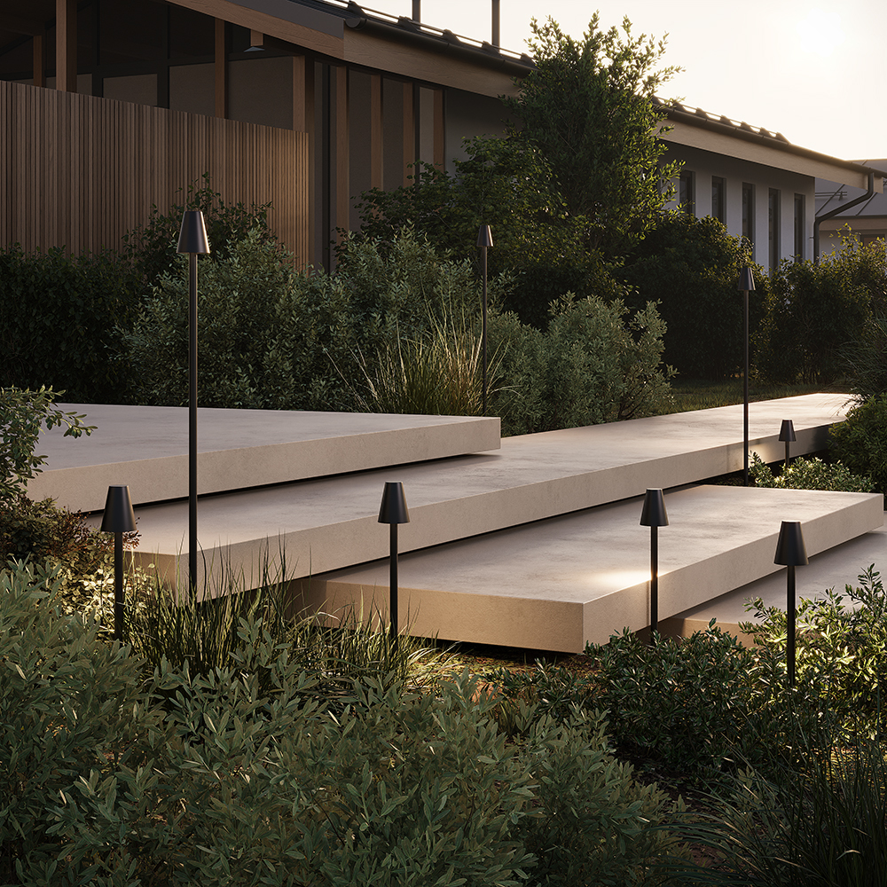 картинка Ландшафтный светильник Outdoor O504FL-L1B3K CANE от магазина pro-decor.kz