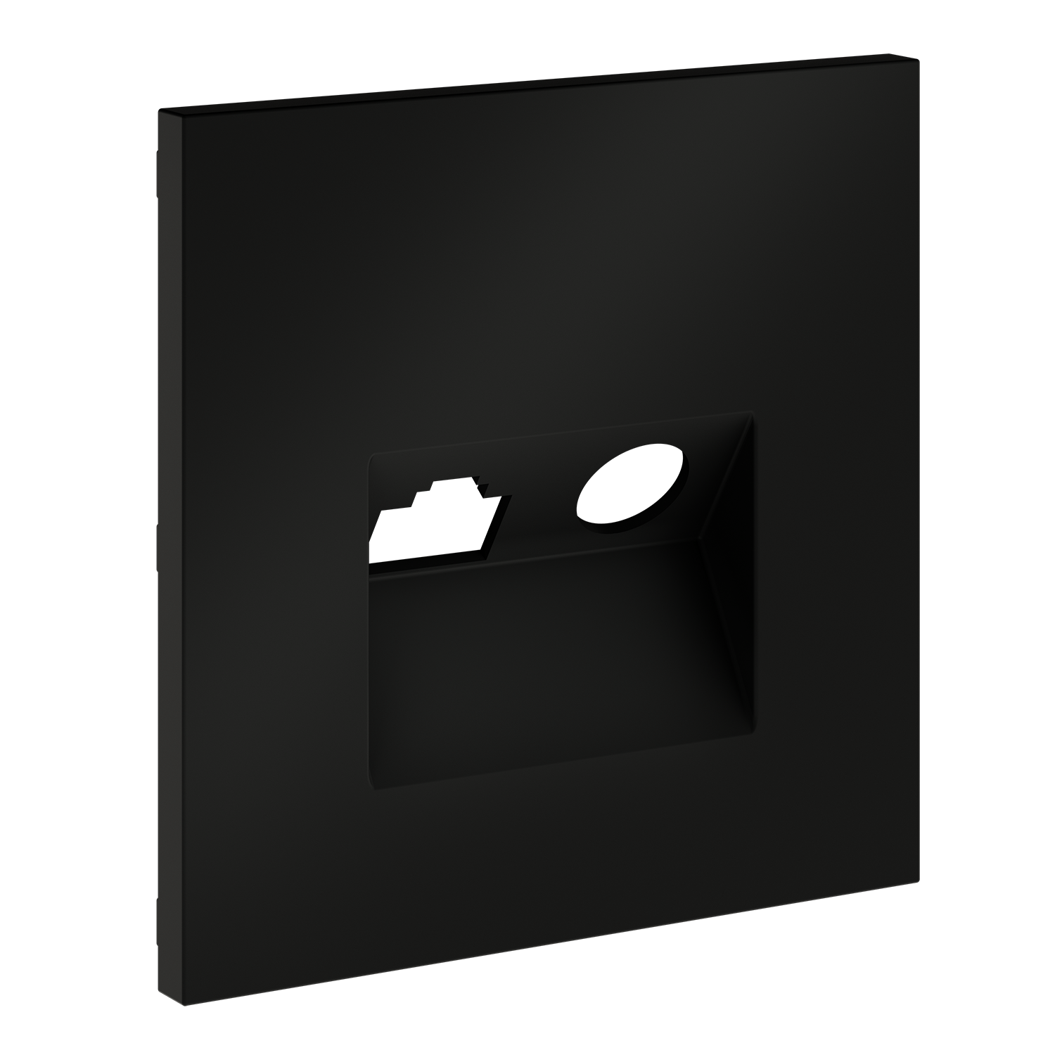 картинка Накладка для розетки TV+RJ45 кат. 6, S70 (черный матовый) от магазина pro-decor.kz