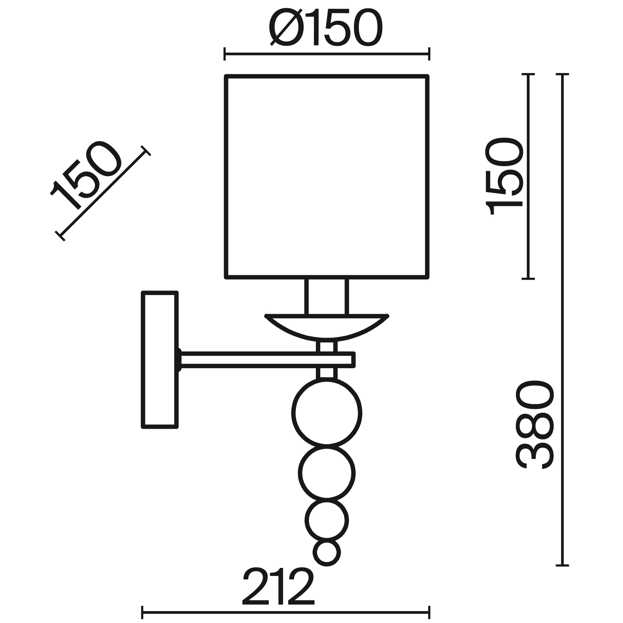 картинка Настенный светильник (бра) Freya FR1009WL-01BS от магазина pro-decor.kz