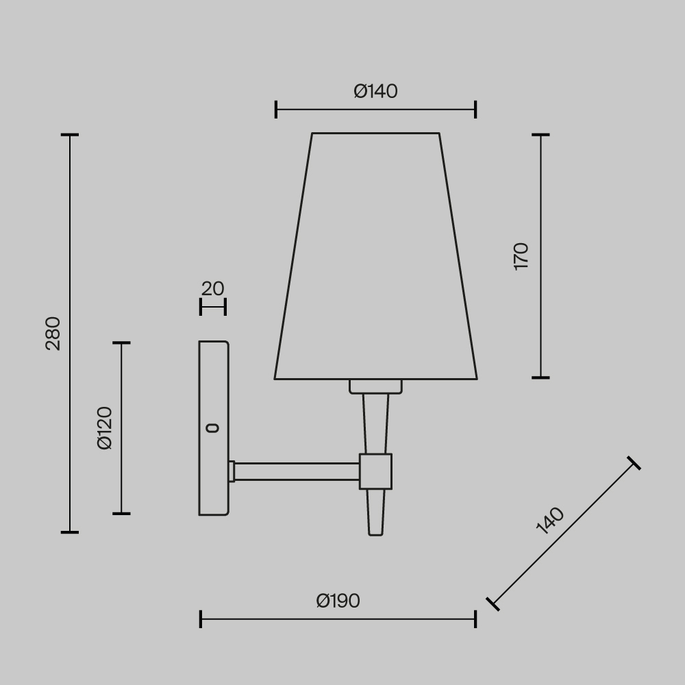 картинка Бра Maytoni Zaragoza H001WL-01BS от магазина pro-decor.kz