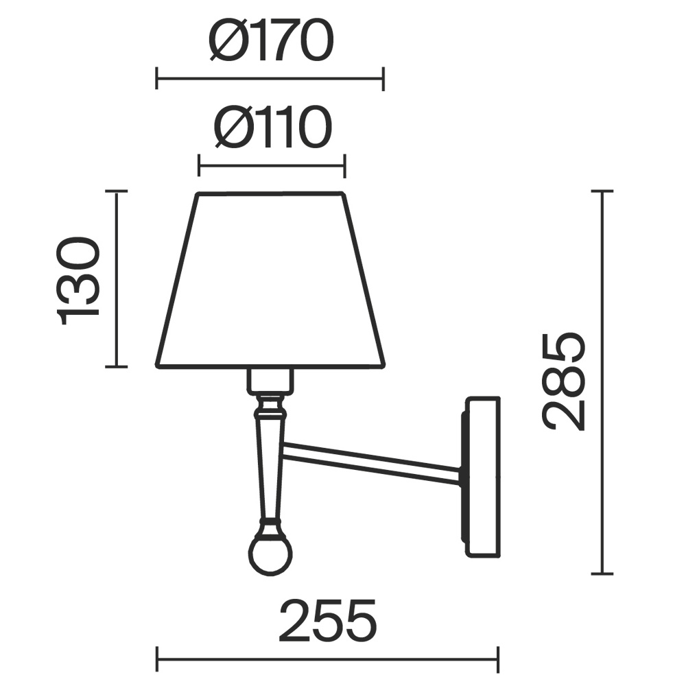 картинка Настенный светильник (бра) Freya FR5190WL-01BS1 от магазина pro-decor.kz