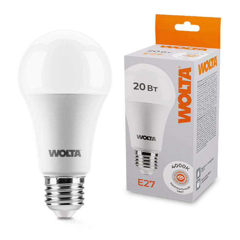 картинка Лампа LED WOLTA 25S65BL20E27 4000K от магазина pro-decor.kz