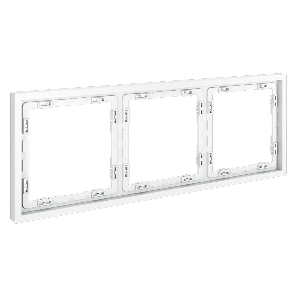 картинка Рамка пластиковая VOLTUM S70 на 3 поста, (белый матовый) VLS100302 от магазина pro-decor.kz