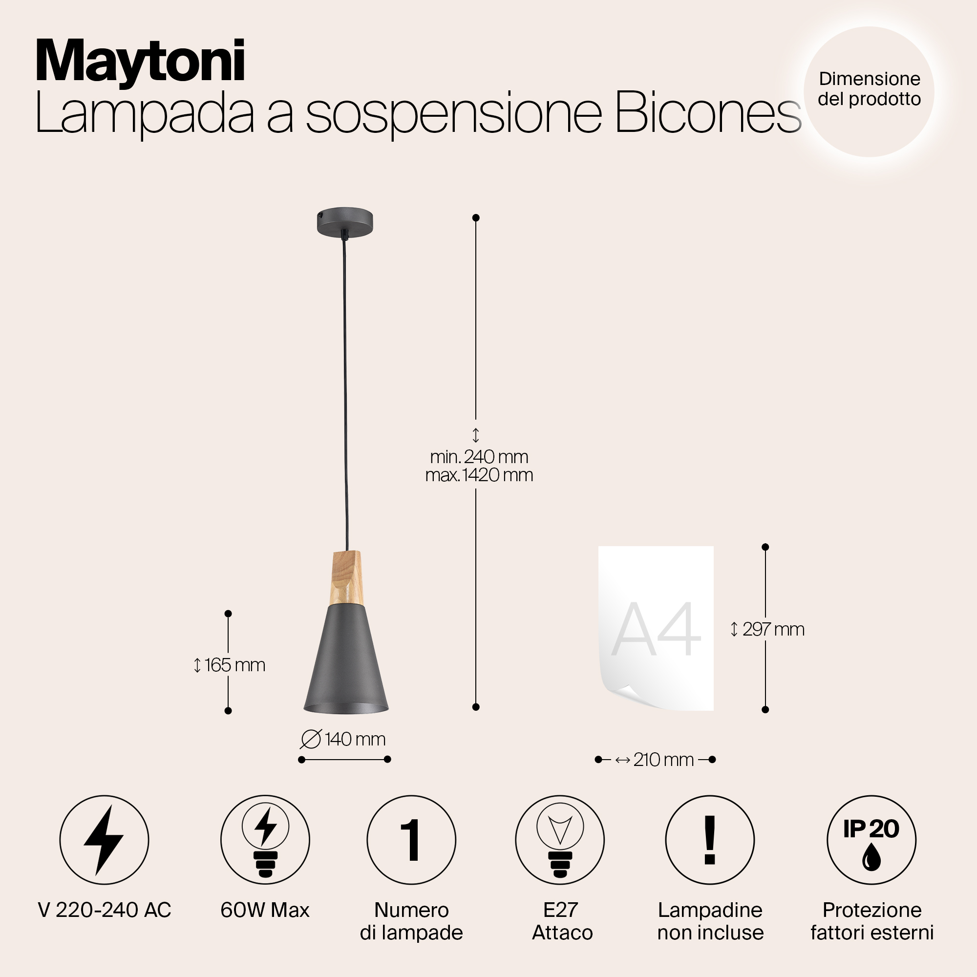 картинка Подвесной светильник Maytoni Bicones P359-PL-140-C магазин pro-decor.kz являющийся официальным дистрибьютором в Казахстане картинка Подвесной светильник Maytoni Bicones P359-PL-140-C от магазина pro-decor.kz