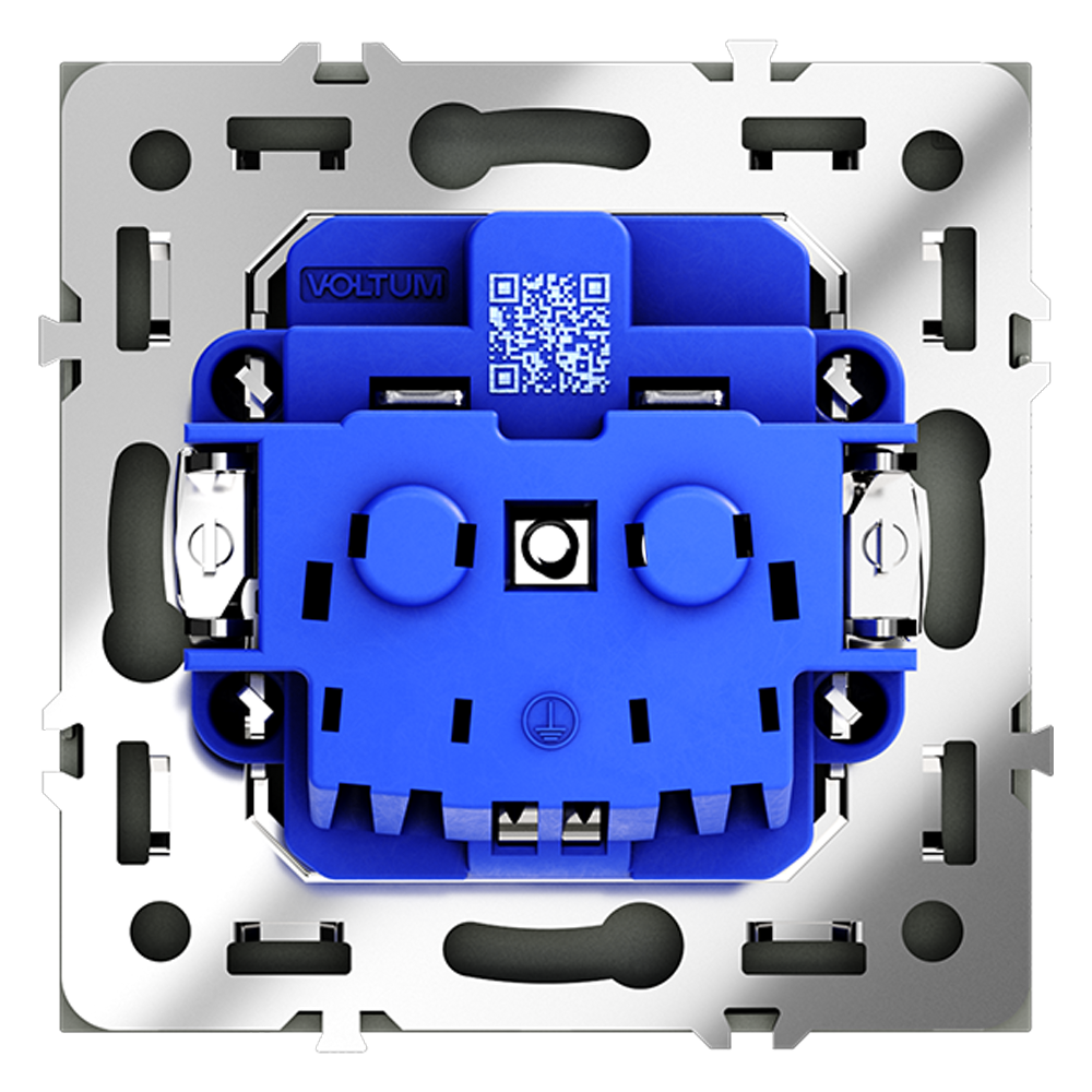 картинка Розетка встраиваемая VOLTUM S70 с заземлением 16А, (графит) VLS040107 от магазина pro-decor.kz
