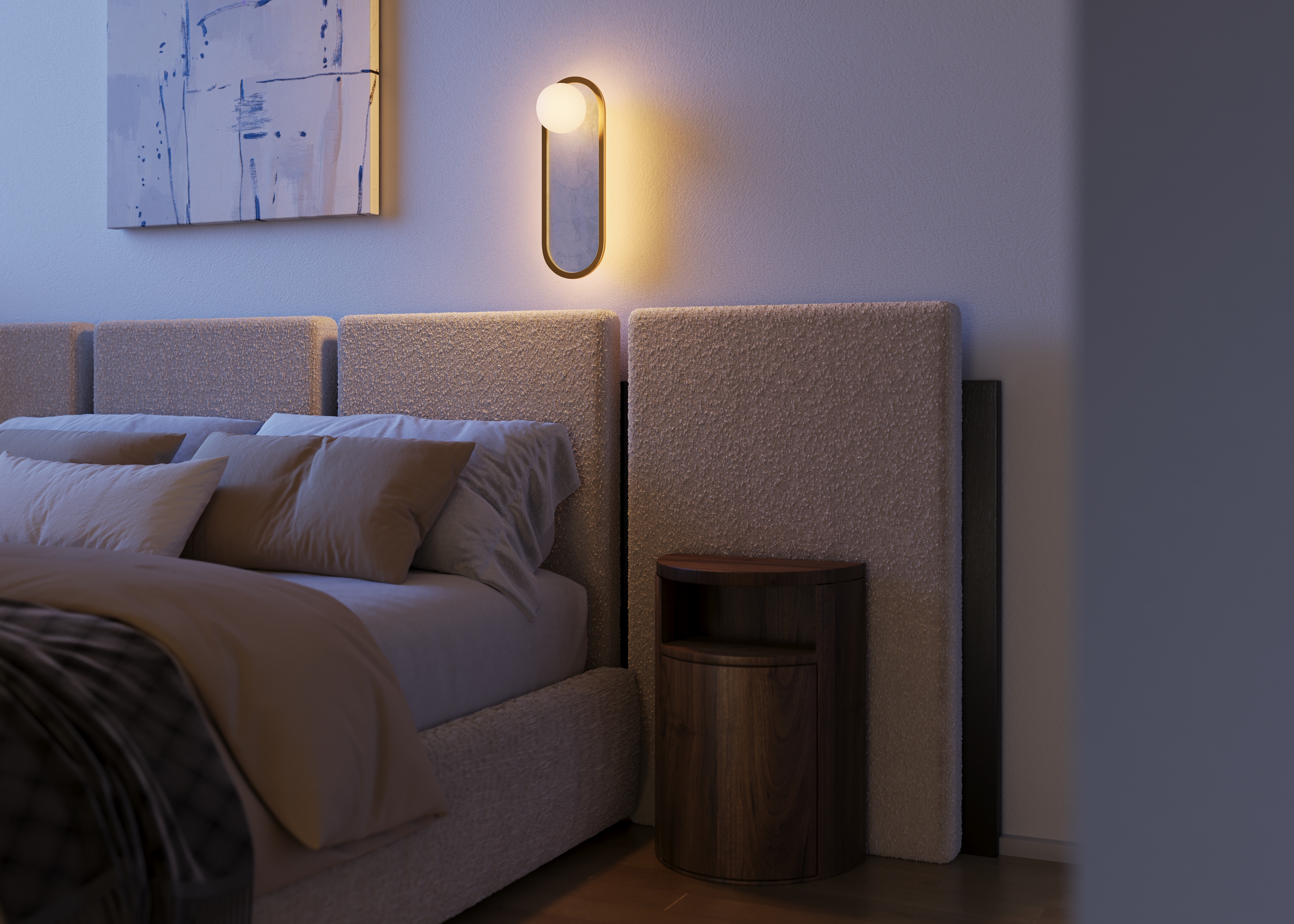 картинка Настенный светильник (бра) Maytoni MOD473WL-L20BSK Perlamour от магазина pro-decor.kz