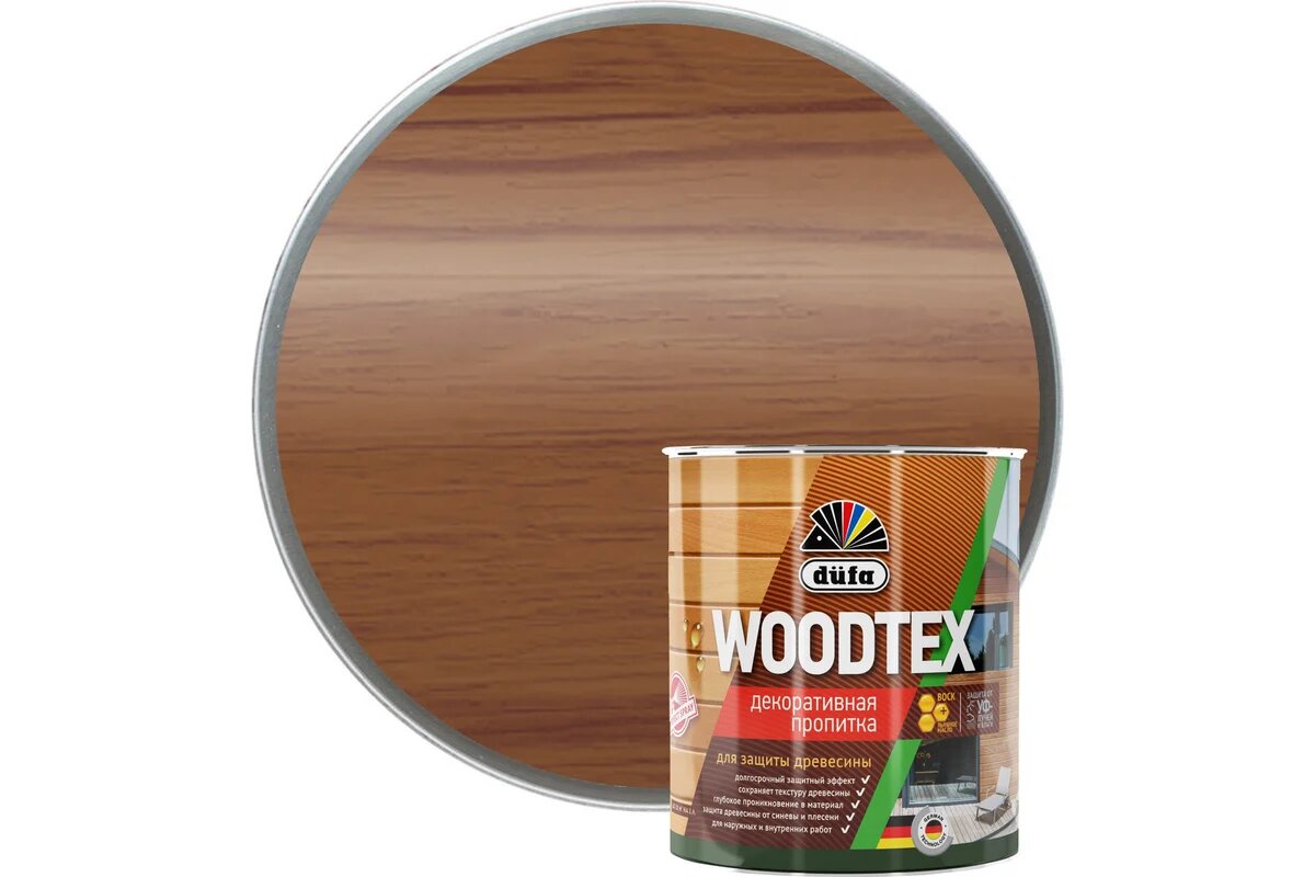 Купить Dufa Пропитка WOOD TEX махагон 0,9л Dufa Пропитка WOOD TEX махагон 0,9л