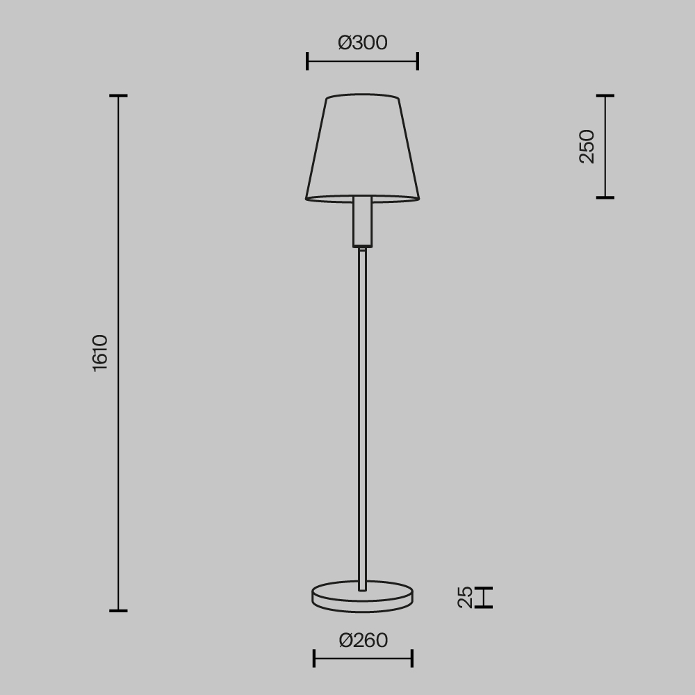 картинка Напольный светильник (торшер) Maytoni MOD483FL-01BS Lira от магазина pro-decor.kz