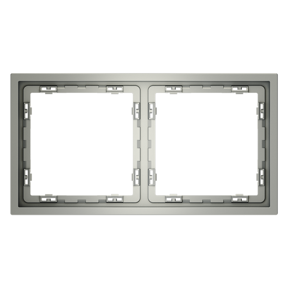 картинка Рамка пластиковая VOLTUM S70 на 2 поста, (сталь) VLS100205 от магазина pro-decor.kz