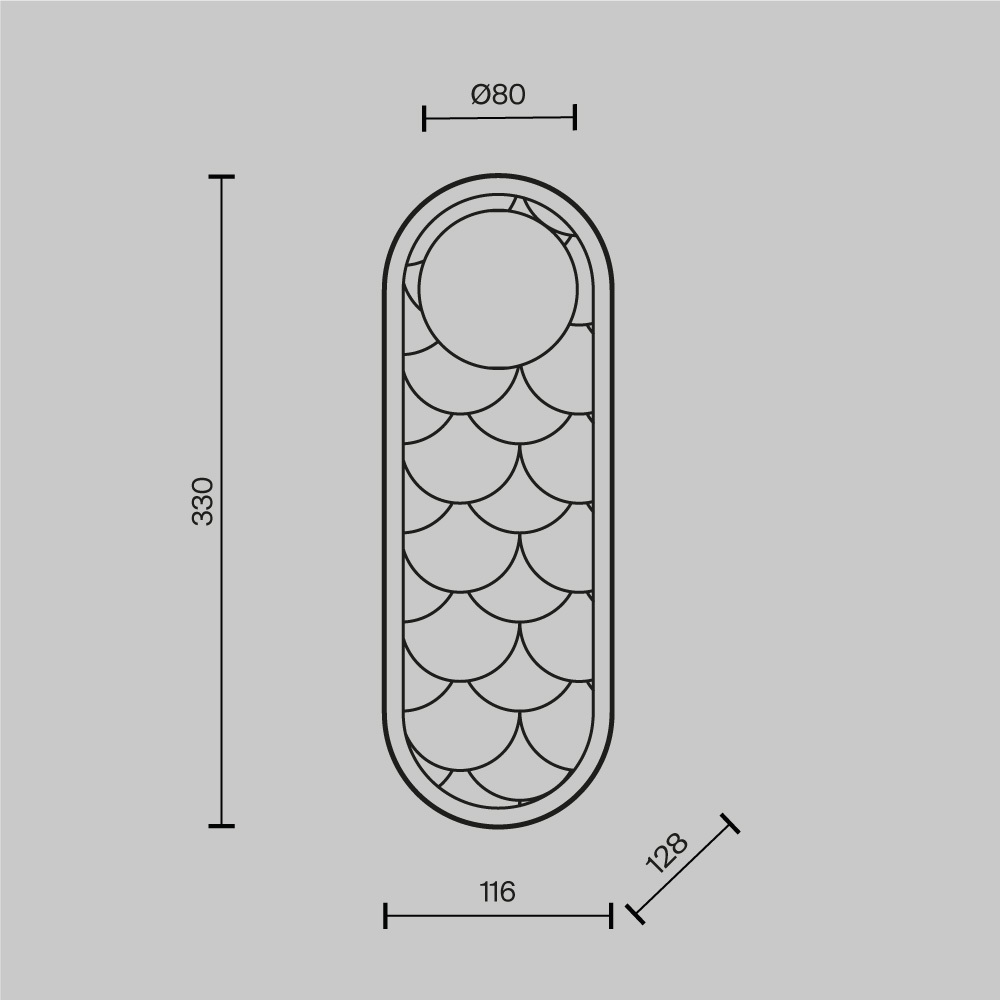 картинка Настенный светильник (бра) Maytoni MOD473WL-L20BSK Perlamour от магазина pro-decor.kz
