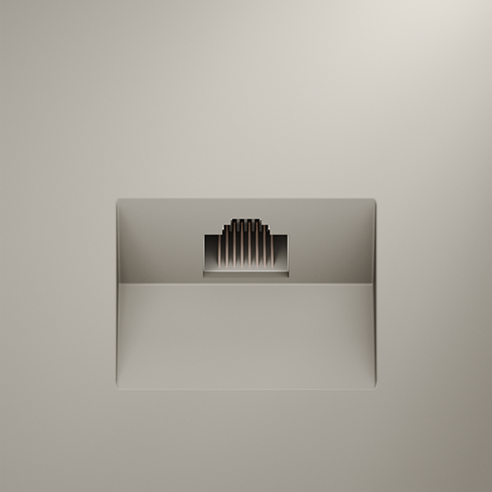 картинка Розетка компьютерная встраиваемая VOLTUM S70 RJ45 кат.6, (кашемир) VLS060103 от магазина pro-decor.kz