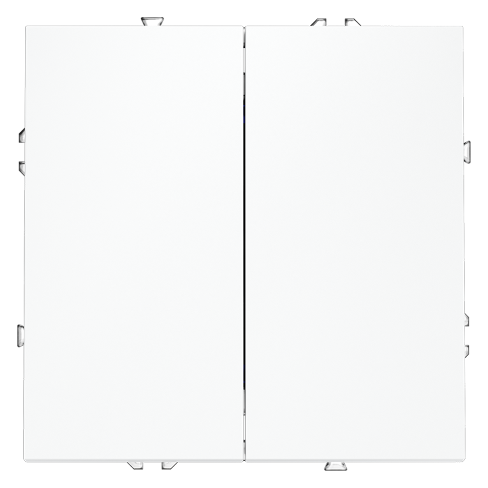 картинка Проходной переключатель встраиваемый VOLTUM S70 двухклавишный 10А, (белый матовый) VLS020302 от магазина pro-decor.kz