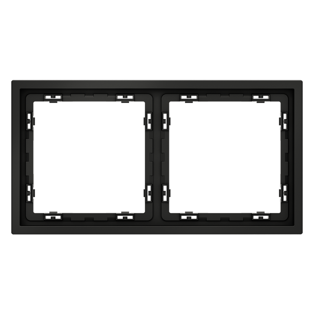 картинка Рамка пластиковая VOLTUM S70 на 2 поста, (черный матовый) VLS100208 от магазина pro-decor.kz