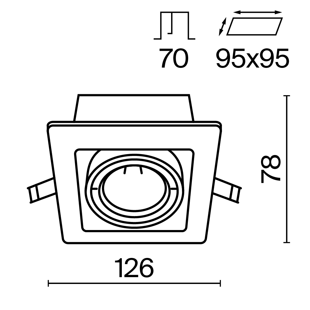 картинка Встраиваемый светильник Maytoni Metal DL008-2-01-B от магазина pro-decor.kz