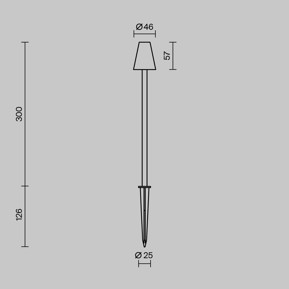 картинка Ландшафтный светильник Outdoor O504FL-L1B3K CANE от магазина pro-decor.kz