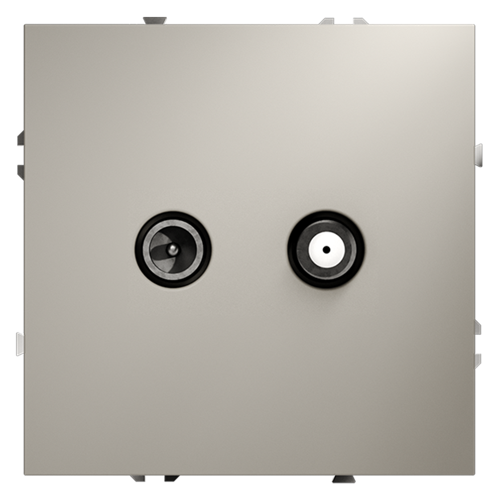 картинка Розетка телевизионная встраиваемая VOLTUM S70 оконечная TV+SAT, (кашемир) VLS060403 от магазина pro-decor.kz