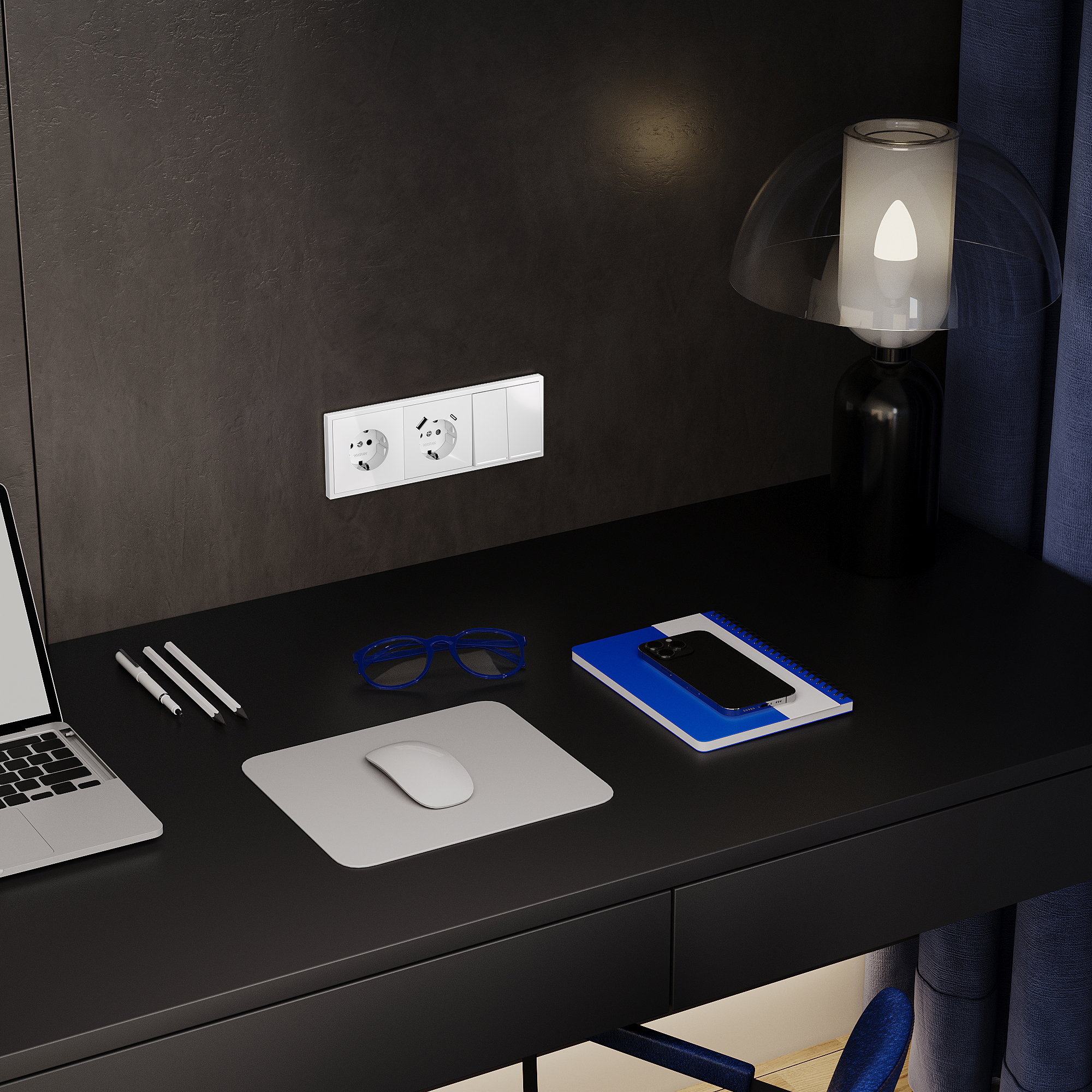 картинка Розетка встраиваемая VOLTUM S70 с заземлением 16А, (белый глянцевый) VLS040101 от магазина pro-decor.kz