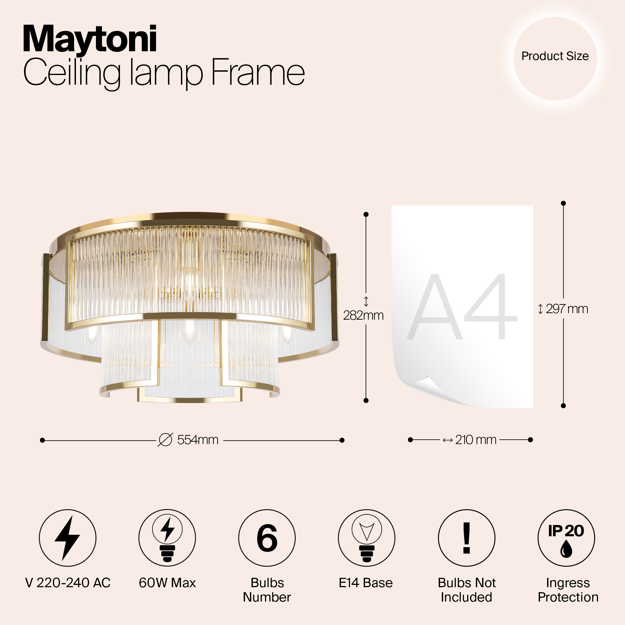 картинка Потолочный светильник Maytoni MOD174CL-06G магазин pro-decor.kz являющийся официальным дистрибьютором в Казахстане картинка Потолочный светильник Maytoni MOD174CL-06G от магазина pro-decor.kz